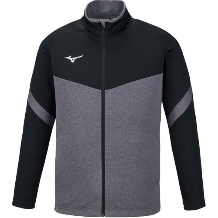 Mizuno Charcoal Colorblock Slim Fit Zip-Up Jacket 32MC115007