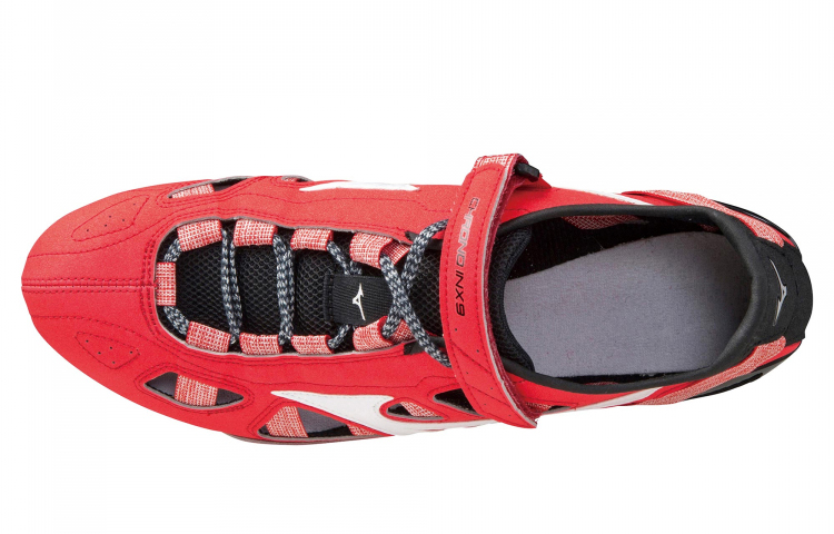 Lookbook Mizuno Chrono Inx 9 Baskets Basses Professionnelles Rouge U1GA210073