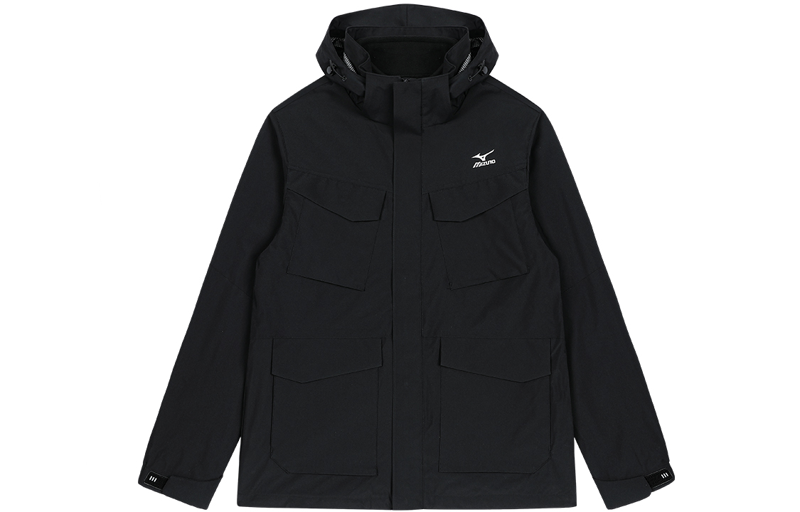 Mizuno Classic Solid Windproof Waterproof Hooded Outdoor Jacket A2CE2638