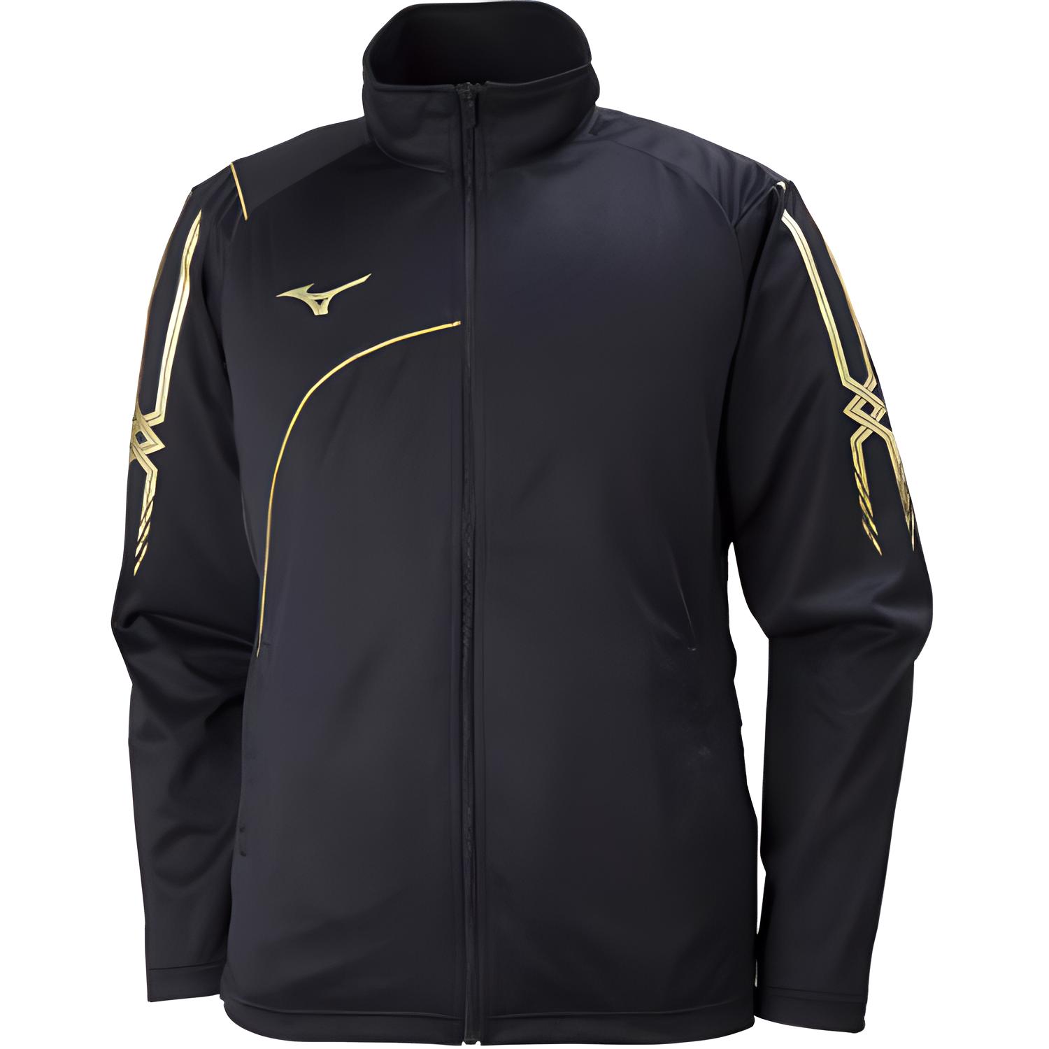 Mizuno Colorblock Logo High-Neck Zip Jacket Unisex Black P2MC7080-09