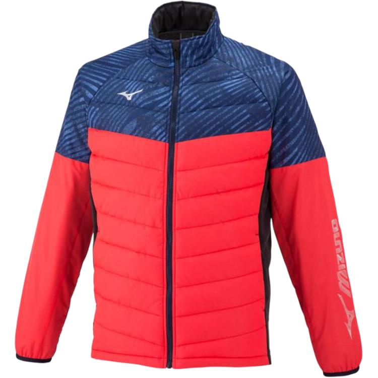 Mizuno Colorblock Logo Print Zip Jacket Unisex Red Long Sleeve 62JE250563