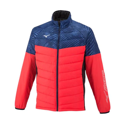 Mizuno Colorblock Logo Print Zip Jacket Unisex Red Long Sleeve 62JE250563