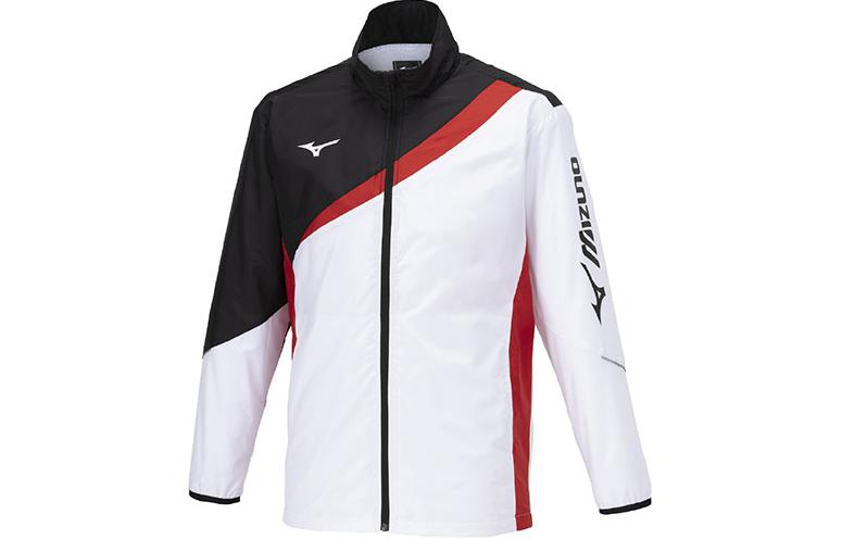 Mizuno Colorblock Logo Retro Track Jacket Unisex - White 62MEA503-96