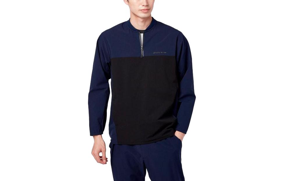 Mizuno Colorblock Pullover Hoodie Navy Blue ( Fit) B2ME201113