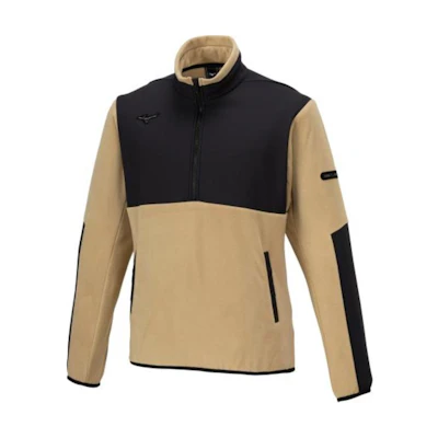 Mizuno Colorblock Pullover Long-Sleeve Sweatshirt Khaki Unisex 32MCA55939