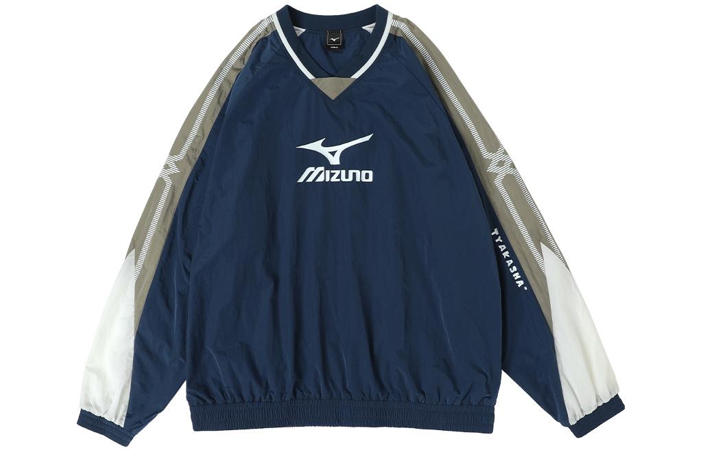 Order 美津濃拼接長袖寬鬆運動衫男女通用 K2CE0581