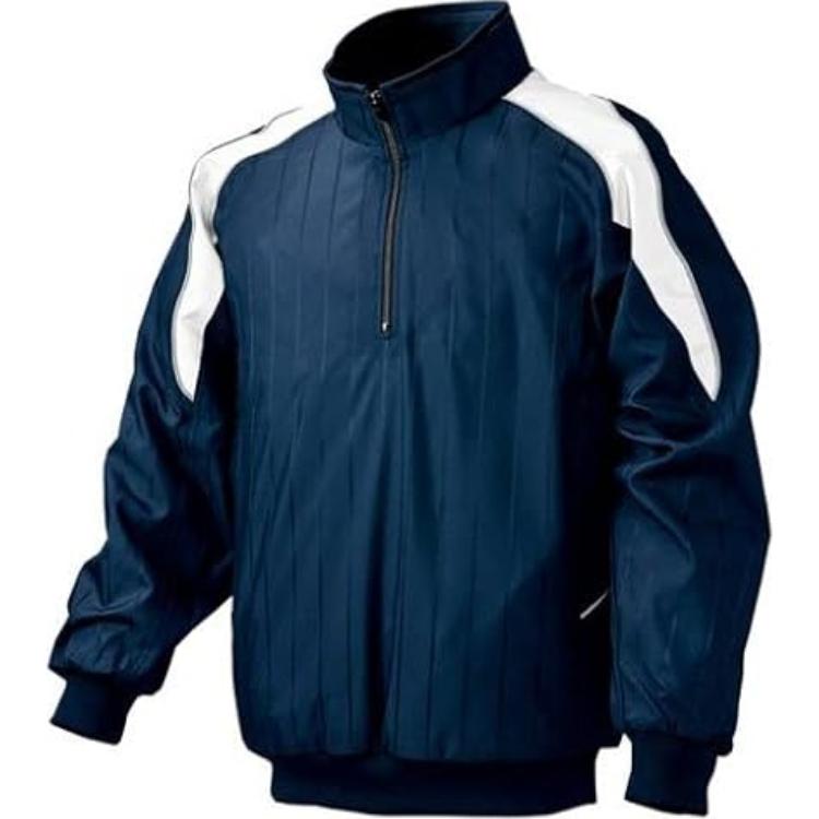 Mizuno Colorblock Stand Collar Pocket Jacket Navy Unisex 52WW389-74