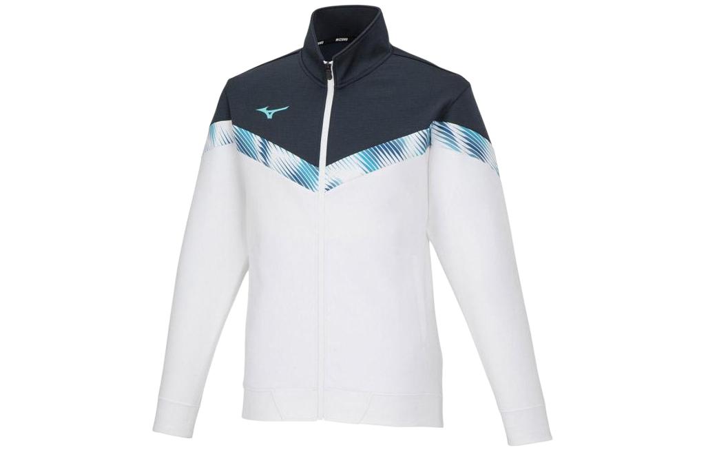 Mizuno Colorblock Zip-Up Long-Sleeve Jacket Unisex - White 62JCA02001