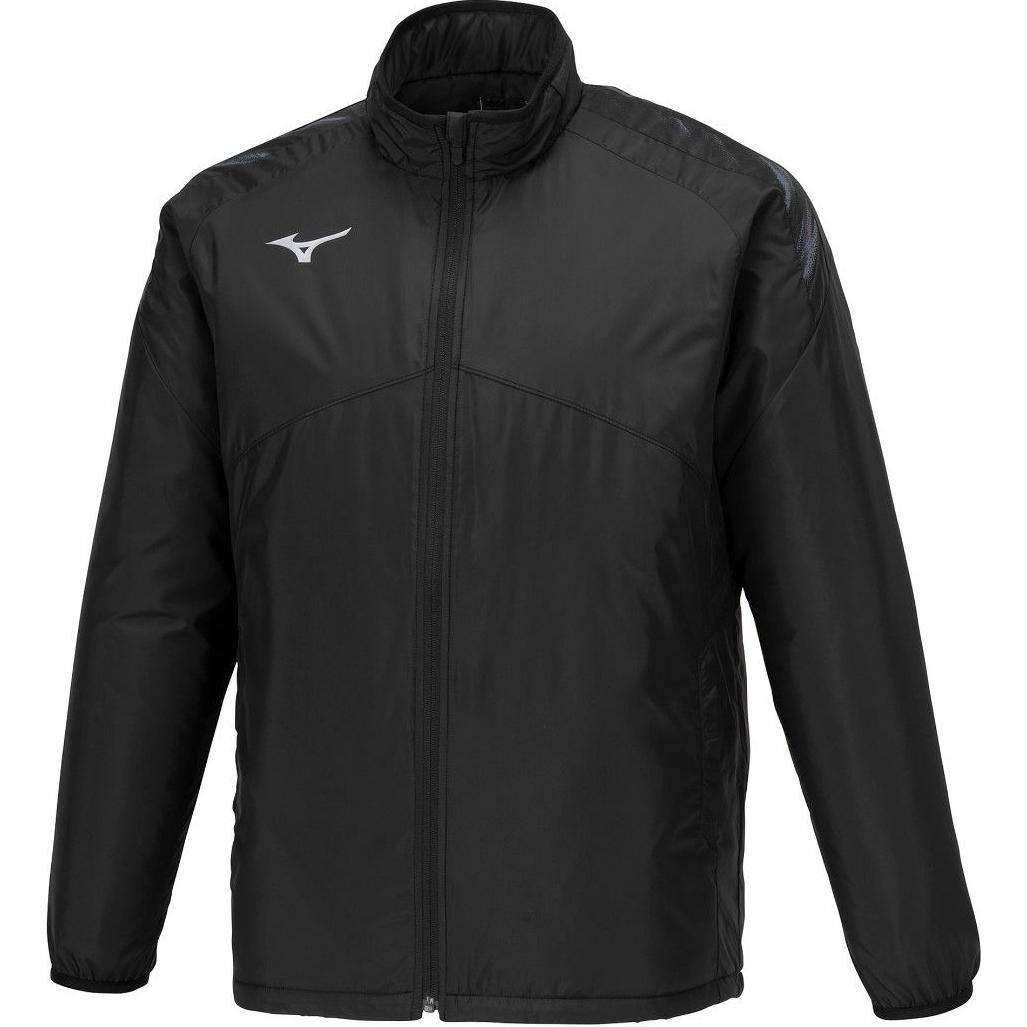Mizuno Contrast Logo Print Zip-Up Jacket Unisex Black P2MEA520-09