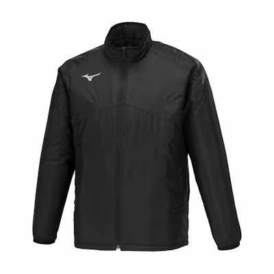 Mizuno Contrast Logo Print Zip-Up Jacket Unisex Black P2MEA520-09