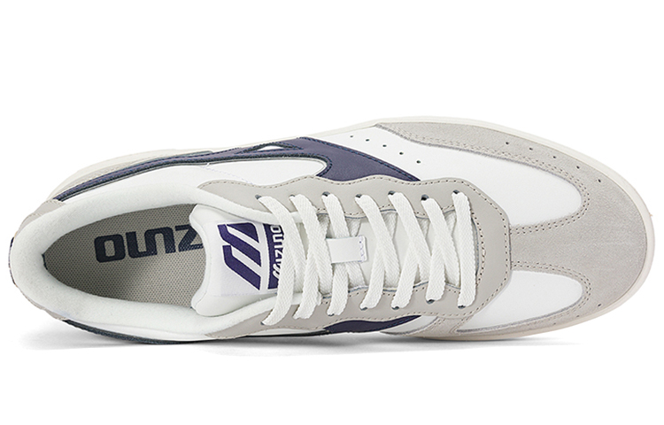 Lookbook Mizuno Court Lite Scarpe Skate Unisex Grigio Bianco Blu Minimal. D1GH222702
