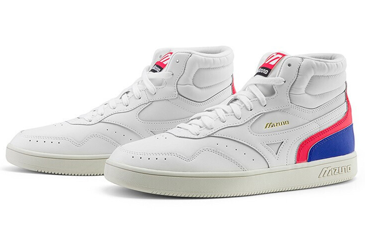Lookbook Mizuno Court Lite Mid 'Blanco Rojo Azul' D1GH212802