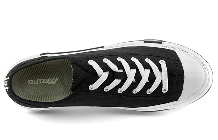 Order 美津濃 Court S 透氣耐磨 低幫板鞋 男女同款 黑白