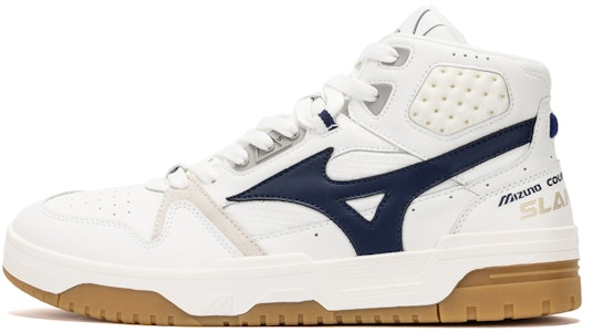 美津濃Court Slam HI潮流休閒高幫板鞋 男女同款 白藏青 Buy 美津濃Court Slam HI潮流休閒高幫板鞋 男女同款 白藏青