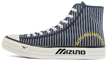 Mizuno Courts High Top Canvas 'Navy Stripes' D1GH220702 Mizuno Courts High Top Canvas 'Navy Stripes' D1GH220702