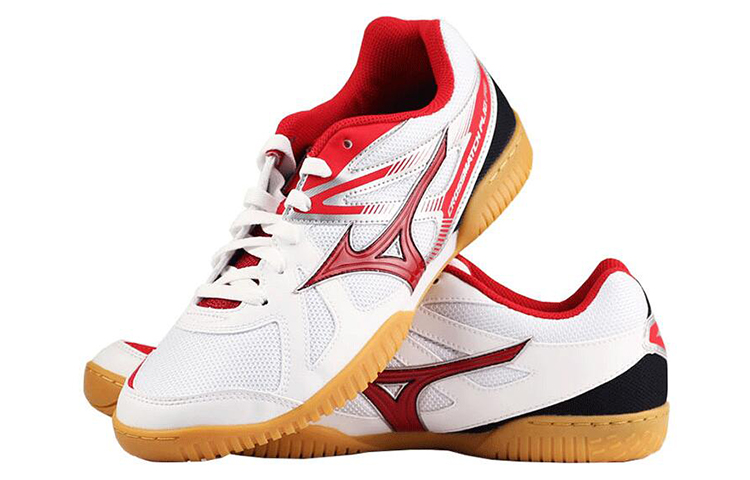 Lookbook Mizuno Crossmatch Plio FS 乒乓球鞋  男女款 白紅