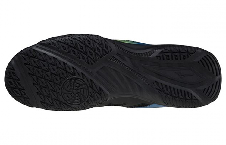 Shop 美津濃 Crossmatch Sword 防滑舒適乒乓球鞋 男女同款 黑藍黃