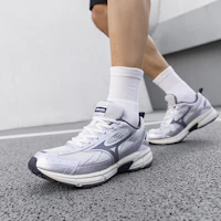 Cheap Mizuno Speed 減震防滑透氣輕便 低筒 跑步鞋 男女同款 銀灰色