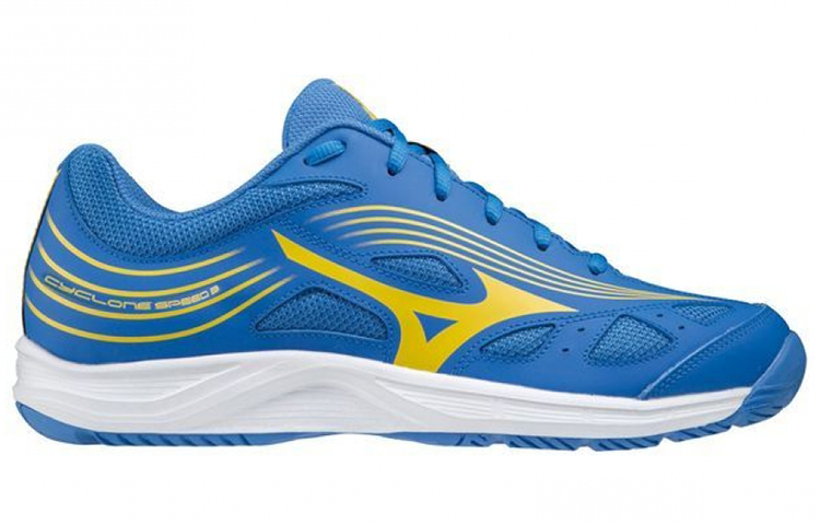 Order Mizuno Cyclone Speed 3 'Biru Putih Kuning' sepatu olahraga wanita. V1GA218047