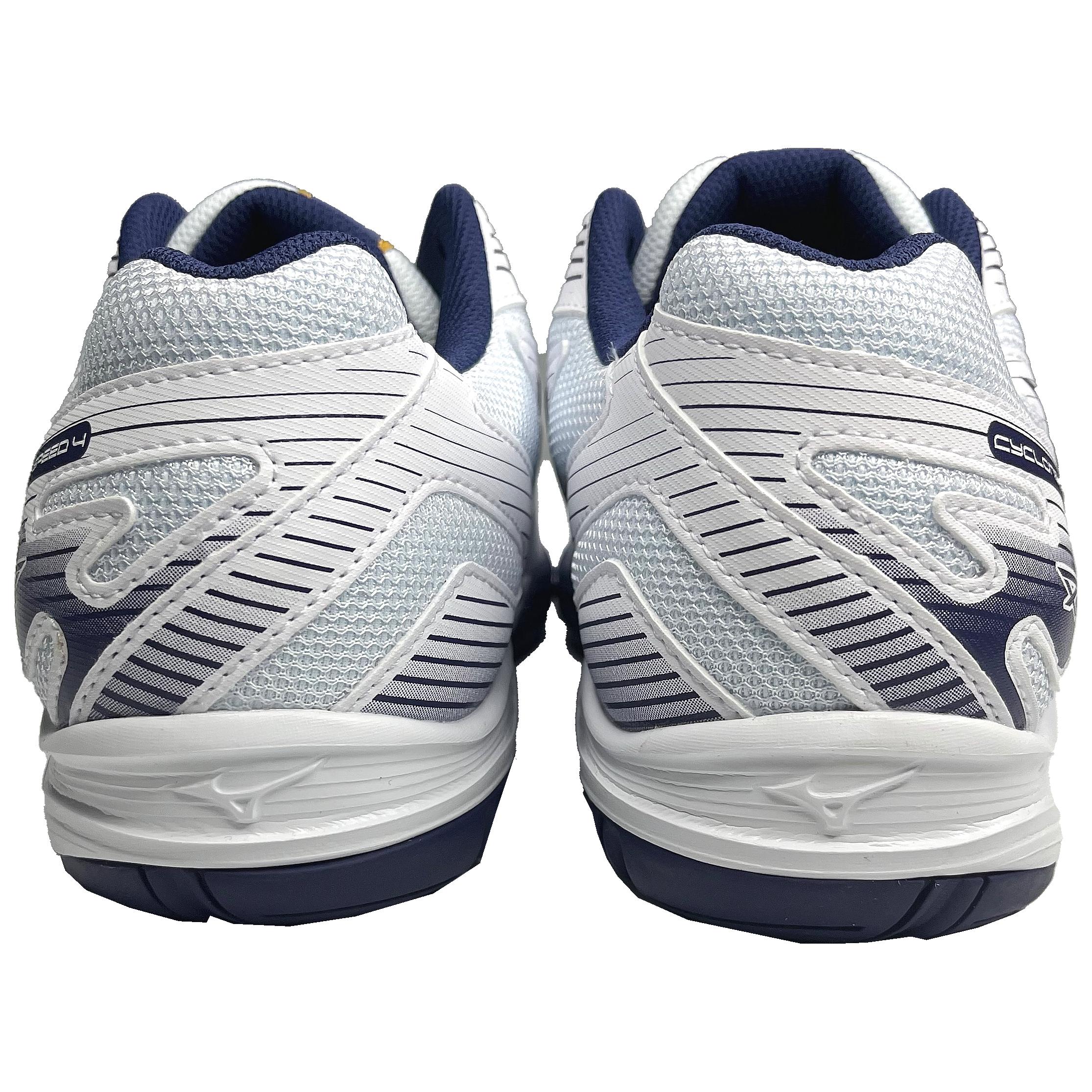 Lookbook Mizuno Cyclone Speed 4 'Putih Biru Ribbon' V1GA238043