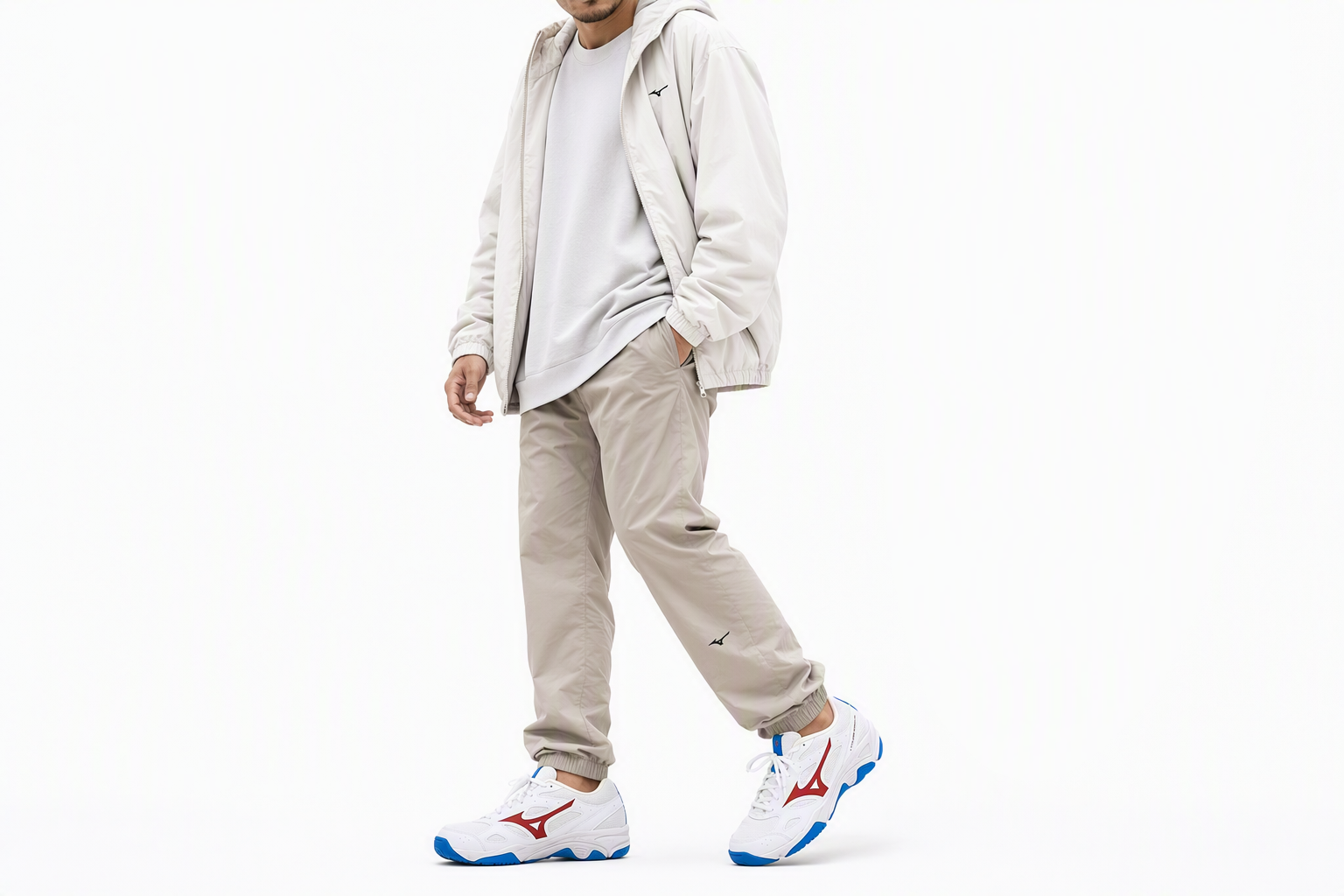 Order Mizuno Cyclone Speed White Blue Red 'Non-Slip Breathable Badminton Training' V1GA218125