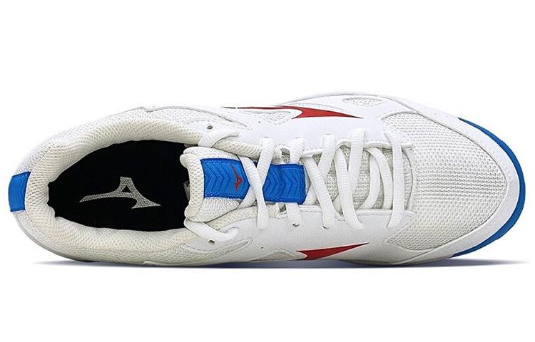 Shop Mizuno Cyclone Speed White Blue Red 'Non-Slip Breathable Badminton Training' V1GA218125