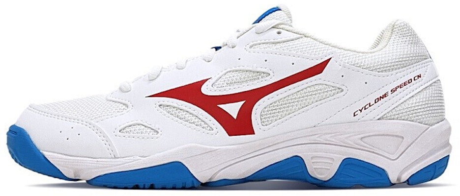 Mizuno Cyclone Speed White Blue Red 'Non-Slip Breathable Badminton Training' V1GA218125 Buy Mizuno Cyclone Speed White Blue Red 'Non-Slip Breathable Badminton Training' V1GA218125