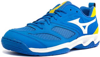 Mizuno Dynablitz 輕便通風 低筒排球訓練鞋 男女款 藍黃 Order Mizuno Dynablitz 輕便通風 低筒排球訓練鞋 男女款 藍黃