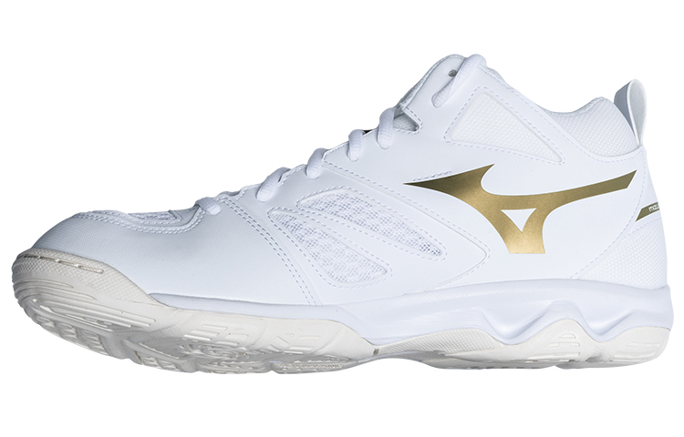 Order Mizuno Dynablitz Mid ''Wit Goud'' V1GA212758