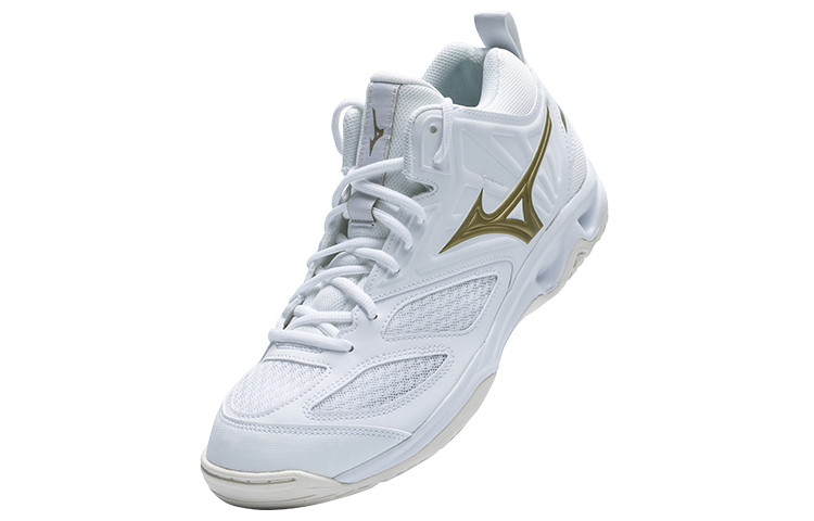 Lookbook Mizuno Dynablitz Mid ''Wit Goud'' V1GA212758