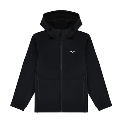 Mizuno ESSENTIAL Logo Print Waterproof Windbreaker Jacket - Unisex Hooded Zip-Up K2CE41D1