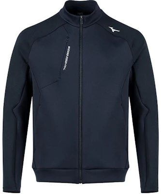 美津浓ESSENTIAL徽标印花海军蓝全拉链运动夹克 K2CC41A114 Buy 美津浓ESSENTIAL徽标印花海军蓝全拉链运动夹克 K2CC41A114