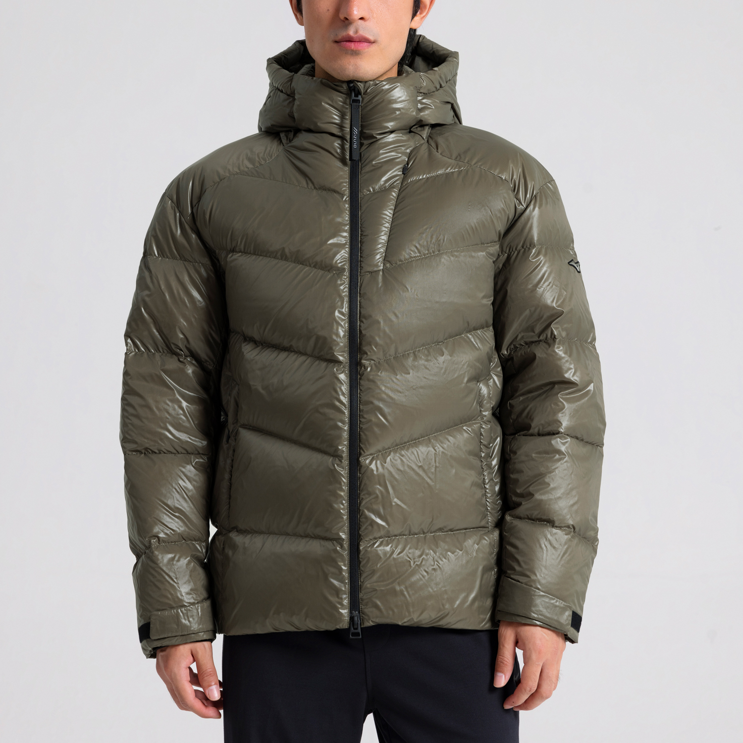 Shop Mizuno ESSENTIALS 防風防水可收納男女羽絨外套 K2CN36D1