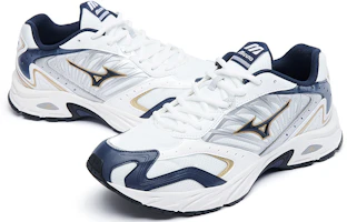 Shop Mizuno FIYI 2K 減震防滑耐磨 低筒 跑步鞋 男女皆宜 白色暗藍色