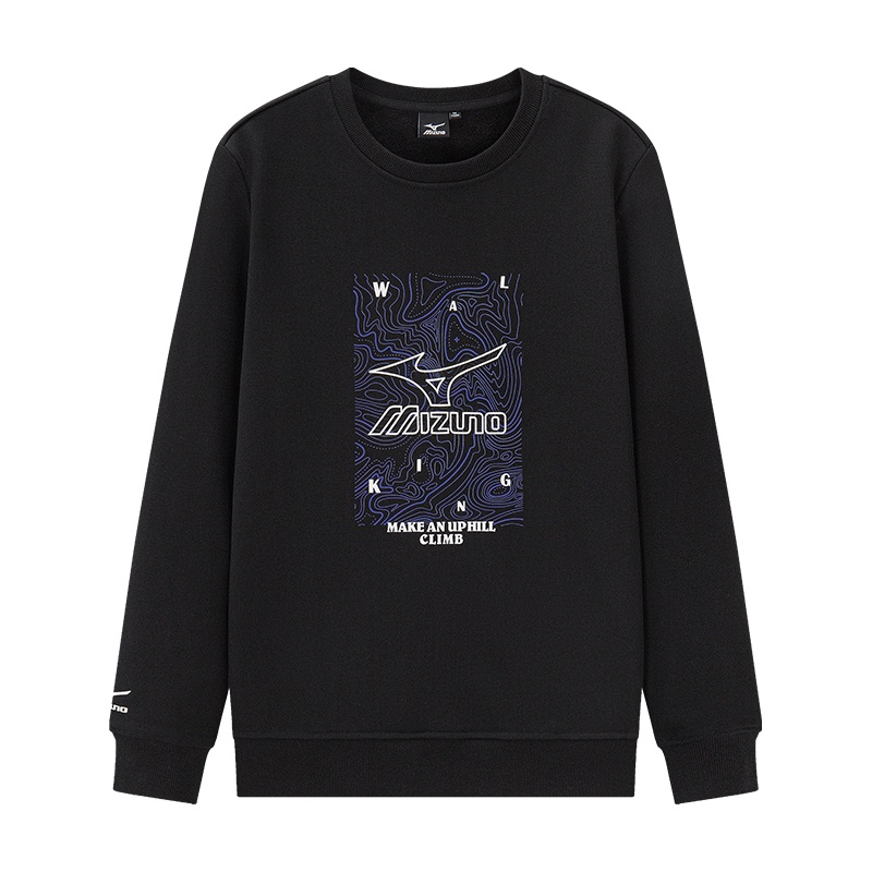 Mizuno Fleece-Lined Comfortable Unisex Long-Sleeve Sweatshirt A2CA2625-1