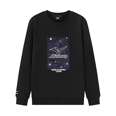 Mizuno Fleece-Lined Comfortable Unisex Long-Sleeve Sweatshirt A2CA2625-1