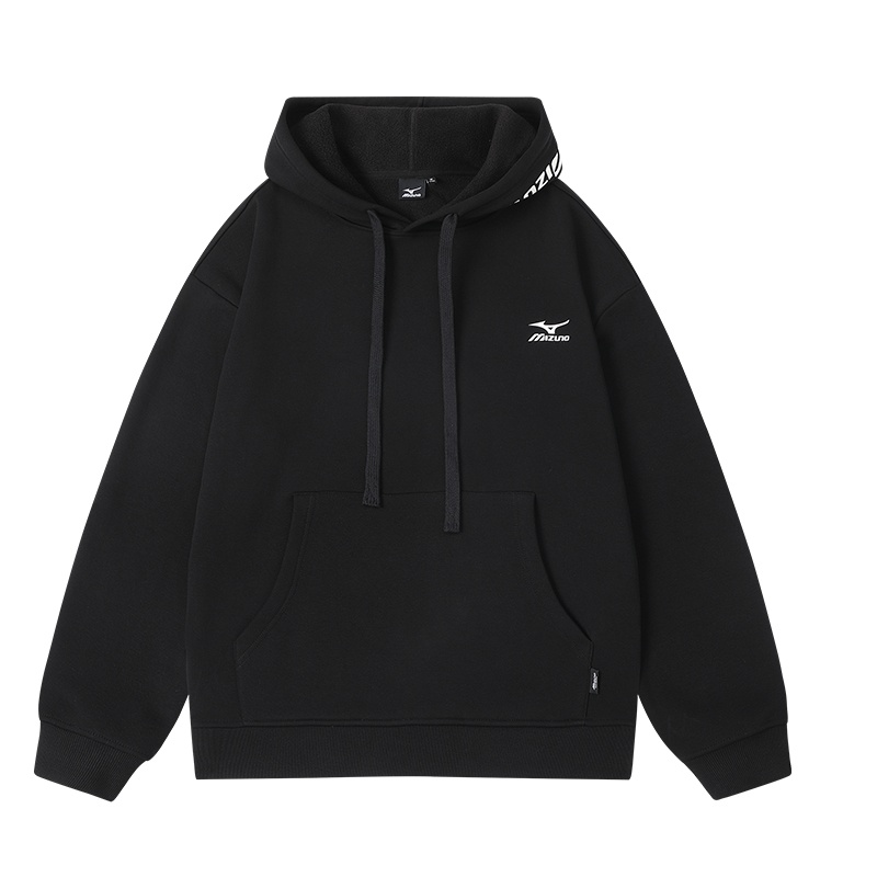 Mizuno Fleece-Lined Knit Pullover Hoodie Unisex Casual Outdoor Wear A2CA2657