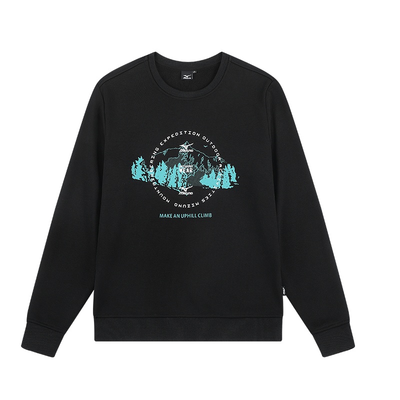 Mizuno Fleece-Lined Outdoor Casual Crewneck Sweatshirt Unisex A2CA2661