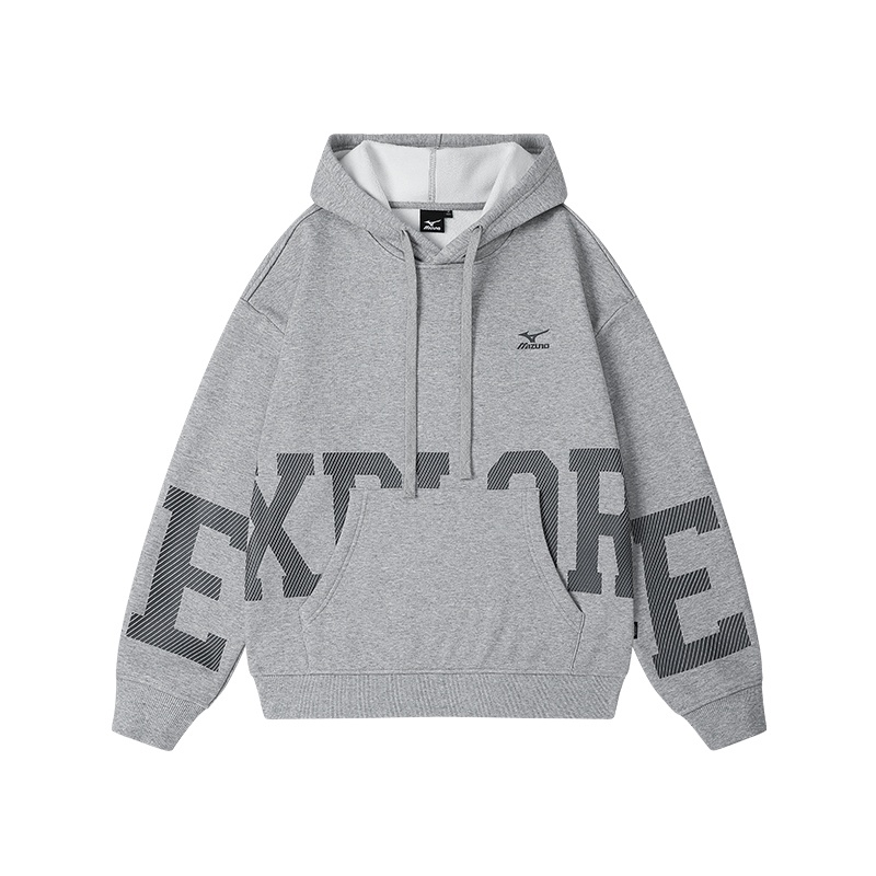 Mizuno Fleece-Lined Outdoor Hoodie with Letter Print Unisex A2CA2665