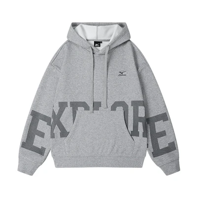 Mizuno Fleece-Lined Outdoor Hoodie with Letter Print Unisex A2CA2665