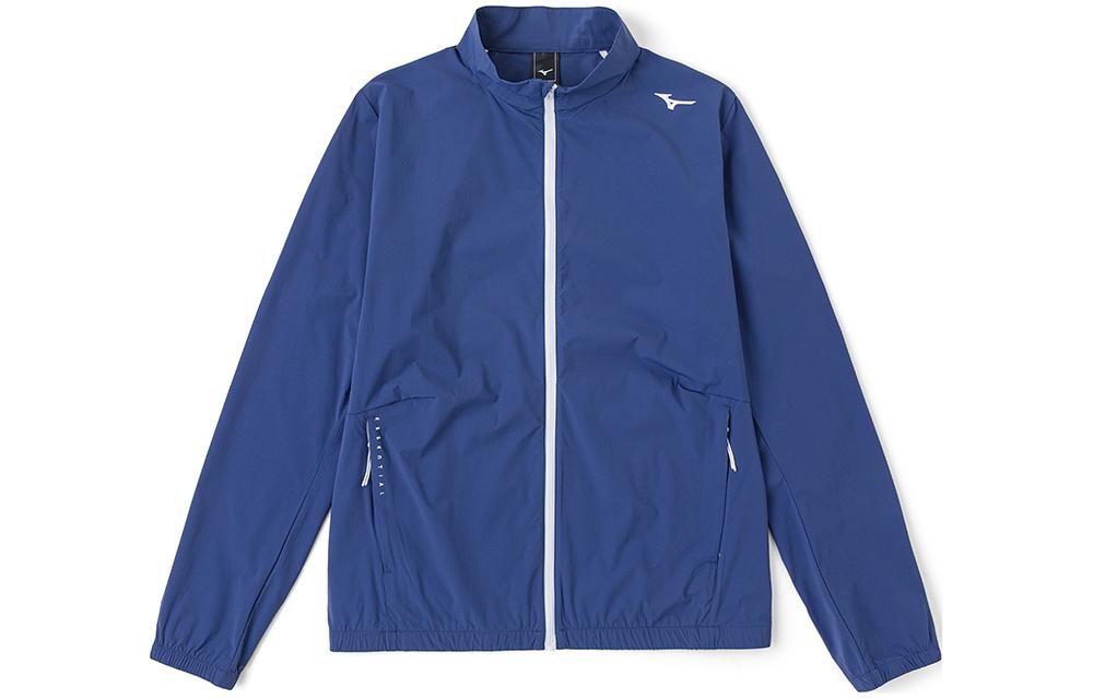 Mizuno Full-Zip Jacket with Logo Print and Colorblock - Cobalt Blue K2CE21A4-25