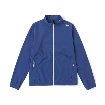 Mizuno Full-Zip Jacket with Logo Print and Colorblock - Cobalt Blue K2CE21A4-25