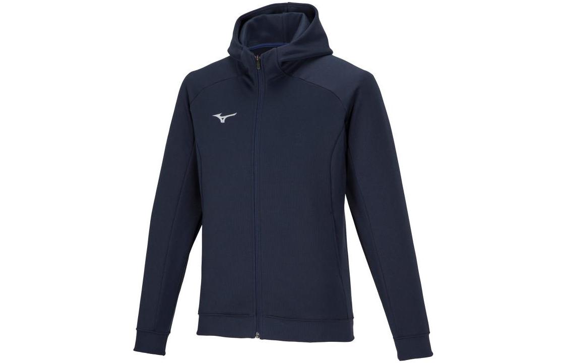 Mizuno FW23 Black Full-Zip Hoodie Jacket Unisex Casual Wear 32MCA17714