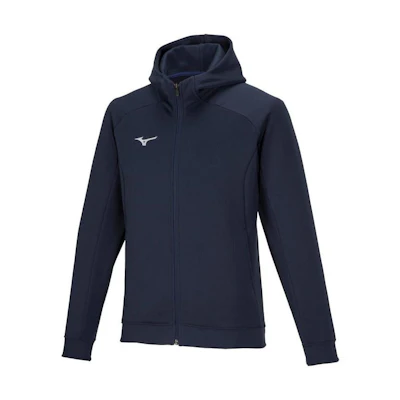 Mizuno FW23 Black Full-Zip Hoodie Jacket Unisex Casual Wear 32MCA17714