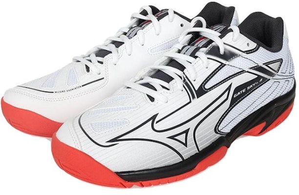 Mizuno Gate Sky Plus 4 Wide 'White Fiery Coral' 71GA242103 Lookbook Mizuno Gate Sky Plus 4 Wide 'White Fiery Coral' 71GA242103