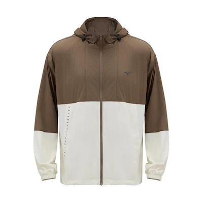 Mizuno Geology Brown Loose Fit Logo Hoodie Jacket Unisex Lightweight K2CE41E1-58