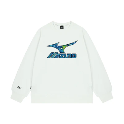 Mizuno Gradient Logo Oversized Crewneck Sweatshirt - Unisex Casual Long Sleeve A2CA2152