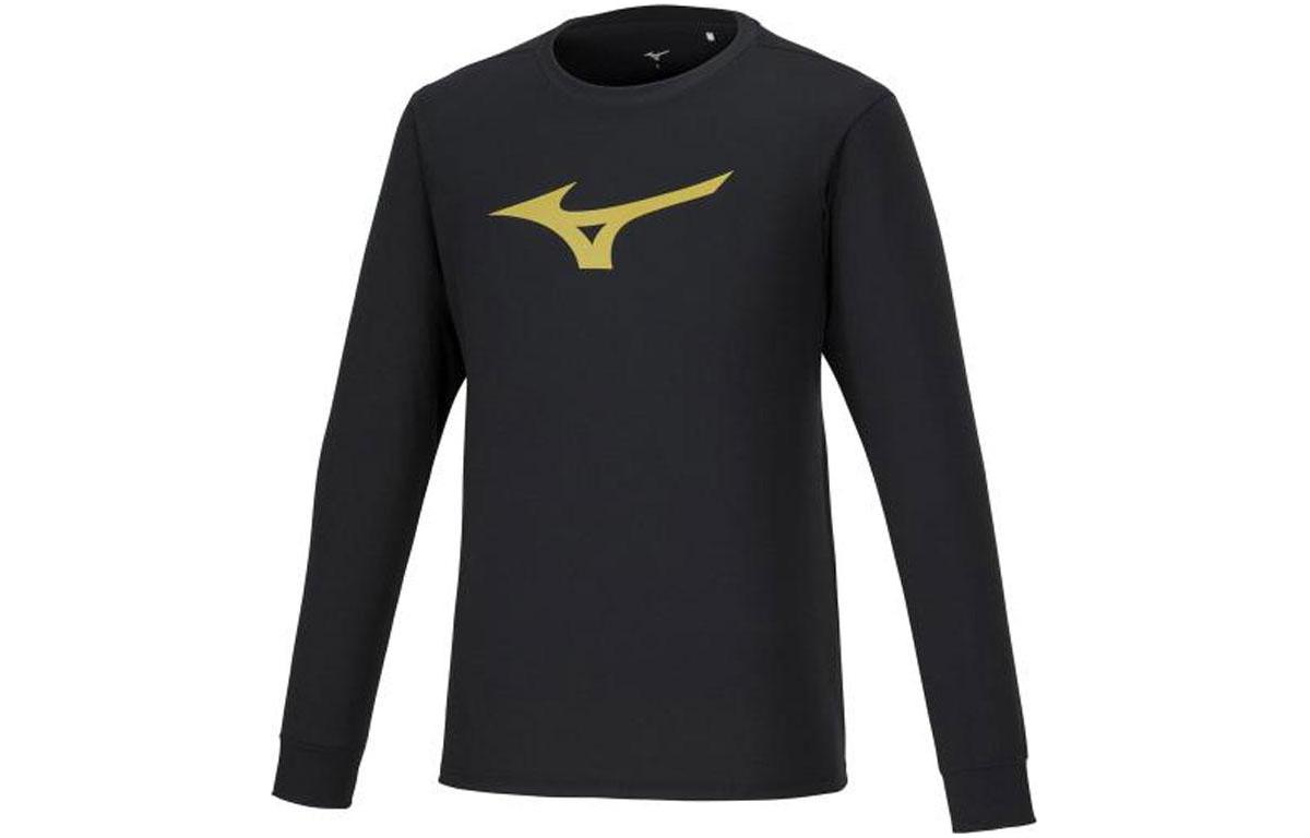 Mizuno Graphic Print Crewneck Long Sleeve Sweatshirt Black 32MAA15790