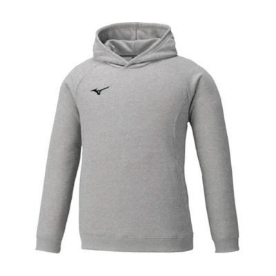 Mizuno Gray Hoodie with Embroidered Logo Long Sleeve Pullover 32MC0176-05