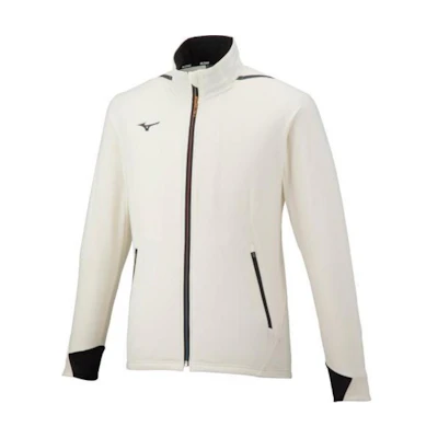 Mizuno Gray White Long Sleeve Plain Logo Track Jacket 32MC255202
